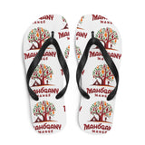 Mahogany Mango Camping Tree Pattern Print Flip-Flops
