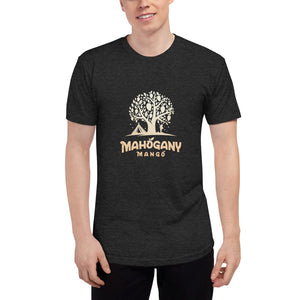 Mahogany Mango Camping Tree Gold American Apparel Tri-Blend Track Shirt