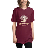 Mahogany Mango Camping Tree Gold American Apparel Tri-Blend Track Shirt